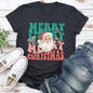 Merry Christmas, Retro Santa, Vintage Super Soft Tees