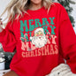 Merry Christmas, Retro Santa Sweatshirt