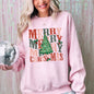 Merry Christmas, Retro Tree, Holly, Santa, Winter, Xmas Sweatshirt