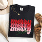Merry Christmas, Retro, Classic Red, Santa, Winter, Xmas Tshirt Comfort Colors T-Shirt