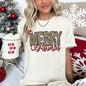 Merry Christmas, Retro, Leopard Print, Comfort Colors Tshirt