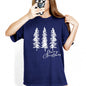 Merry Christmas, Sketched Pine Trees, Minimalist, Winter, Snow, Xmas Tshirt Comfort Colors T-Shirt