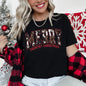 Merry Country Christmas, Collegiate Style, Retro, Fur, Leopard Print Super Soft Tees