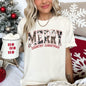 Merry Country Christmas, Collegiate Style, Retro, Fur, Leopard Print, Comfort Colors Tshirt