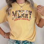 Merry Country Christmas, Collegiate Style, Retro, Fur, Leopard Print, Comfort Colors Tshirt