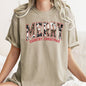 Merry Country Christmas, Collegiate Style, Retro, Fur, Leopard Print, Comfort Colors Tshirt