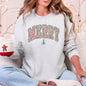 Merry Leopard Print Varsity, Christmas Tree, Santa Sweatshirt