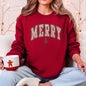 Merry Leopard Print Varsity, Christmas Tree, Santa Sweatshirt