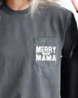 Merry Mama, Pocket, Christmas, Winter, Santa, Snow, Xmas Pocket Tee Comfort Colors T-Shirt