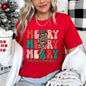 Merry Merry Merry Christmas Retro, Leopard Print Super Soft Tshirt