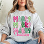 Merry Merry Merry Christmas, Colorful, Patterns, Santa, Xmas Sweatshirt