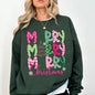 Merry Merry Merry Christmas, Colorful, Patterns, Santa, Xmas Sweatshirt