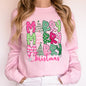 Merry Merry Merry Christmas, Colorful, Patterns, Santa, Xmas Sweatshirt