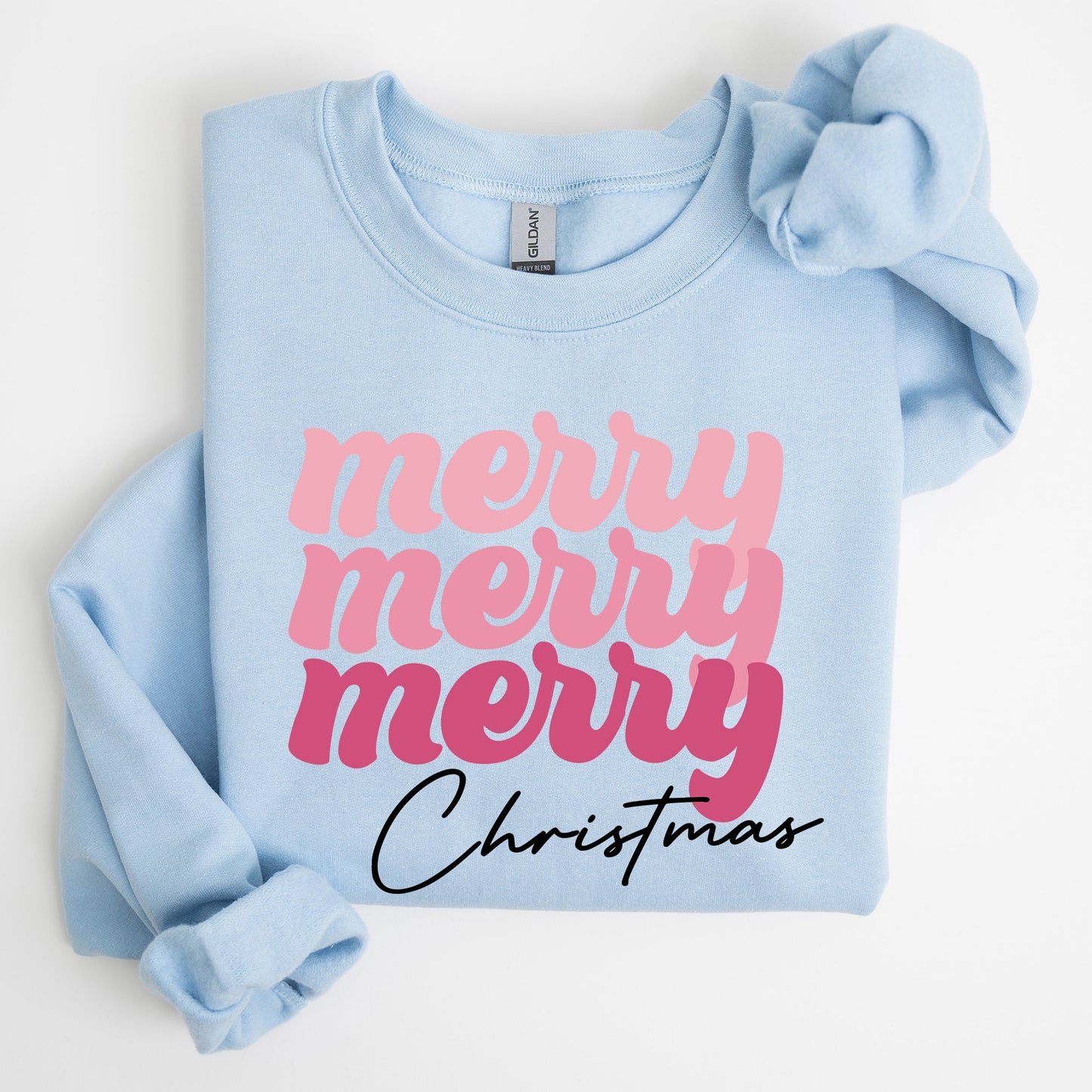 Merry Merry Merry Christmas, Retro, Santa, Winter, Xmas Sweatshirt