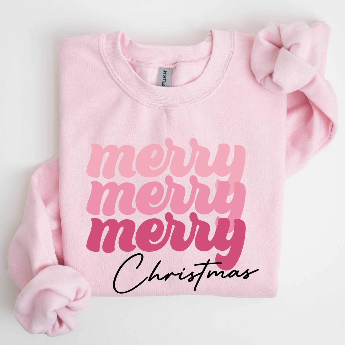 Merry Merry Merry Christmas, Retro, Santa, Winter, Xmas Sweatshirt