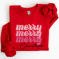 Merry Merry Merry Christmas, Retro, Santa, Winter, Xmas Sweatshirt