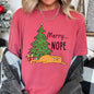 Merry Nope, Funny Cat, Christmas, Comfort Colors Tshirt