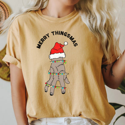 Merry Thingsmas, Christmas, Wednesday, Spooky, Zombie, Comfort Colors Tshirt