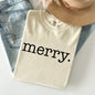 Merry, Classic Minimalist, Christmas, Winter, Snow, Santa, Xmas Tshirt Comfort Colors T-Shirt