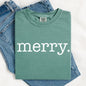Merry, Classic Minimalist, Christmas, Winter, Snow, Santa, Xmas Tshirt Comfort Colors T-Shirt