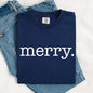 Merry, Classic Minimalist, Christmas, Winter, Snow, Santa, Xmas Tshirt Comfort Colors T-Shirt
