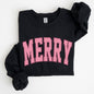 Merry, Varsity, Collegiate, Christmas, Santa, Winter, Xmas Sweatshirt