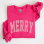 Merry, Varsity, Collegiate, Christmas, Santa, Winter, Xmas Sweatshirt