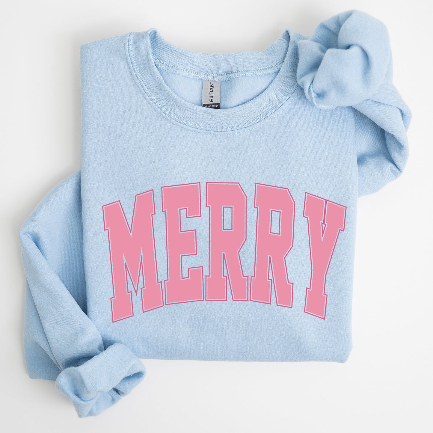 Merry, Varsity, Collegiate, Christmas, Santa, Winter, Xmas Sweatshirt