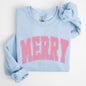 Merry, Varsity, Collegiate, Christmas, Santa, Winter, Xmas Sweatshirt