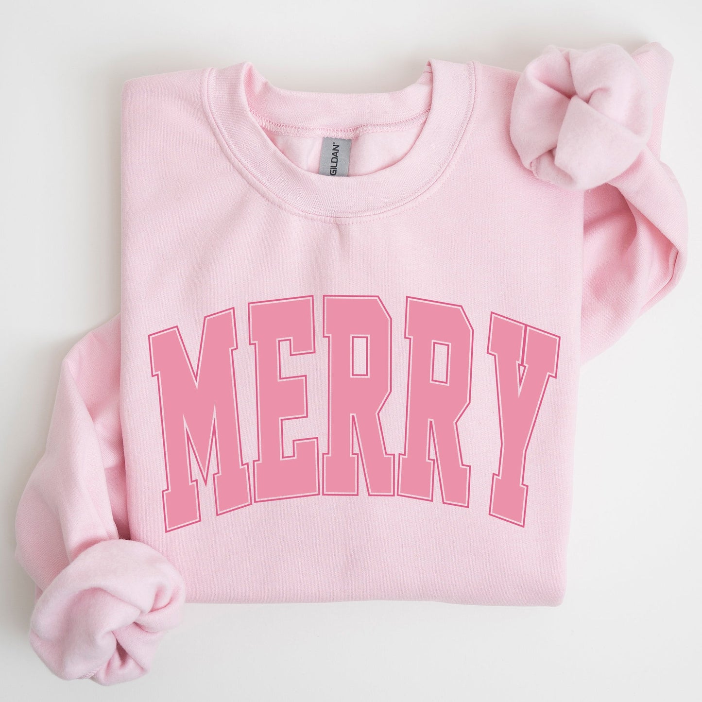 Merry, Varsity, Collegiate, Christmas, Santa, Winter, Xmas Sweatshirt