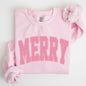 Merry, Varsity, Collegiate, Christmas, Santa, Winter, Xmas Sweatshirt