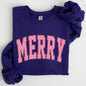 Merry, Varsity, Collegiate, Christmas, Santa, Winter, Xmas Sweatshirt