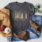 Merry and Bright Christmas Trees, Snowflakes, Stars, Decorations, Pinks, Greens, Super Soft Tees