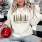Merry and Bright Christmas Trees Sweatshirt
