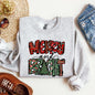 Merry and Bright, Christmas Tree, Colorful, Winter, Xmas, Santa Sweatshirt