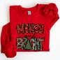 Merry and Bright, Christmas Tree, Colorful, Winter, Xmas, Santa Sweatshirt