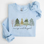 Merry and Bright, Christmas Trees, Minimalist, Winter, Snow, Xmas Sweatshirt