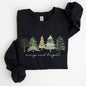 Merry and Bright, Christmas Trees, Minimalist, Winter, Snow, Xmas Sweatshirt