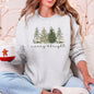 Merry and Bright, Christmas Trees, Santa, Snowflakes Sweatshirt