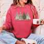 Merry and Bright, Christmas Trees, Santa, Snowflakes Sweatshirt