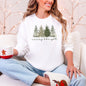 Merry and Bright, Christmas Trees, Santa, Snowflakes Sweatshirt