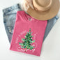 Merry and Bright, Christmas Tree with ornaments, Swirls, Santa, Winter, Xmas Tshirt Comfort Colors T-Shirt