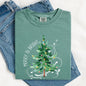 Merry and Bright, Christmas Tree with ornaments, Swirls, Santa, Winter, Xmas Tshirt Comfort Colors T-Shirt