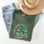 Merry and Bright, Christmas Tree with ornaments, Swirls, Santa, Winter, Xmas Tshirt Comfort Colors T-Shirt