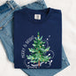 Merry and Bright, Christmas Tree with ornaments, Swirls, Santa, Winter, Xmas Tshirt Comfort Colors T-Shirt