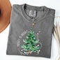 Merry and Bright, Christmas Tree with ornaments, Swirls, Santa, Winter, Xmas Tshirt Comfort Colors T-Shirt