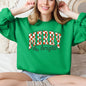 Merry and Bright, Christmas, Checkered, Retro Sweatshirt
