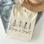 Merry and Bright, Christmas, Minimalist, Winter, Snow, Santa, Xmas Tshirt Comfort Colors T-Shirt