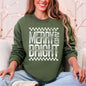 Merry and Bright, Christmas, Retro, Vintage Sweatshirt