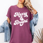 Merry and Bright, Classic Christmas, Winter, Santa, Xmas Tshirt Comfort Colors T-Shirt